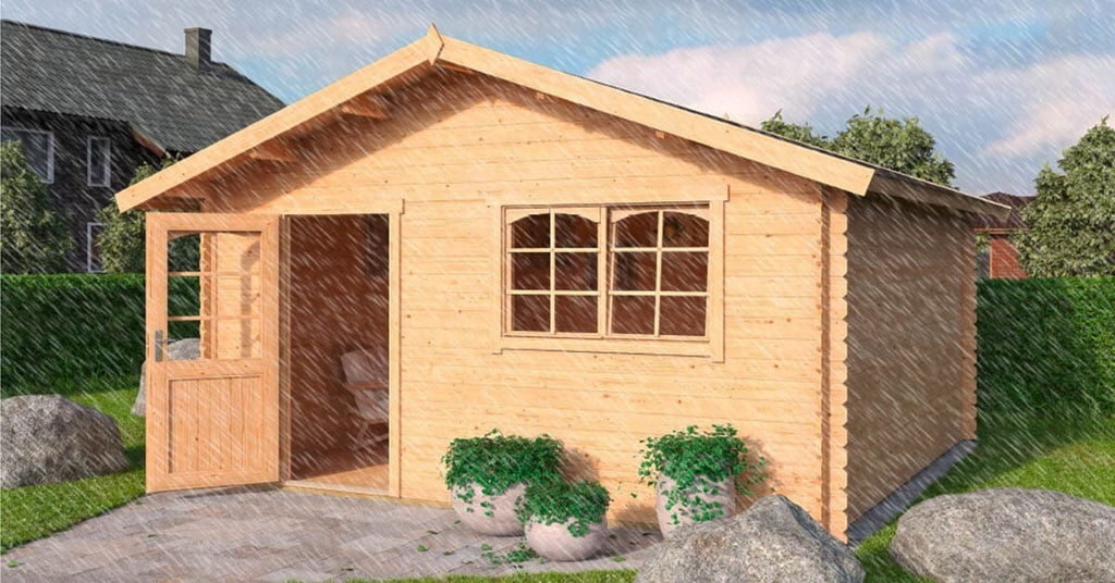 Le casette in legno resistono alla pioggia?