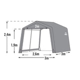 Capanno 3030 da giardino 300x300x240 cm - SHELTERLOGIC