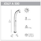 Doccia Solare in alluminio JOLLY CURVA 25 litri
