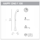 DOCCIA SOLARE in POLIETILENE per esterno HAPPY ONE 20 Litri
