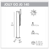DOCCIA SOLARE bassa da esterno JOLLY GO 19 LITRI con doccetta mobile