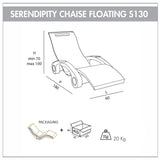 Lettino prendisole per piscina SERENDIPITY CHAISE GALLEGGIANTE in polietilene