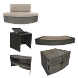 Set mobili in rattan per spa idromassaggio NETSPA VITA (5 moduli)