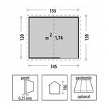 Box in Metallo IRON 155x130 cm