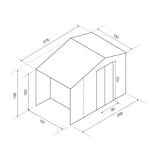 Box in Metallo Grey con legnaia 278x127