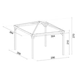 Gazebo Ischia 360x300 cm