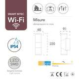 Applique doppia emissione orientabile Compass con  Funzione Wi-Fi Smart Intec