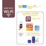 Applique doppia emissione orientabile Compass con  Funzione Wi-Fi Smart Intec