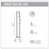DOCCIA SOLARE bassa da esterno JOLLY GO 13 LITRI con nebulizzatore
